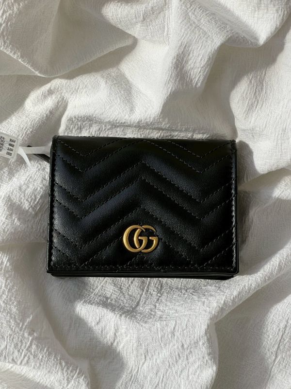 【分期0利率】GUCCI Marmont 愛心兩摺拉鍊零錢袋短夾【全新品】 