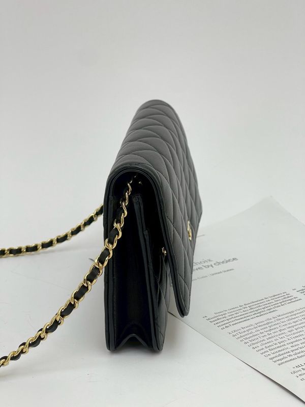 【95成新】CHANEL  WOC 羊皮金扣 