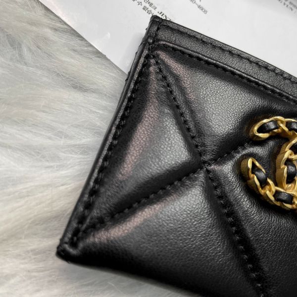 【12期0利率】CHANEL 19卡包 黑金【95成新】 
