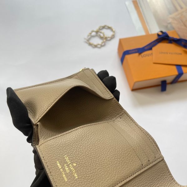 【12期0利率】LV   Victorine皮革三折短夾【99成新】 