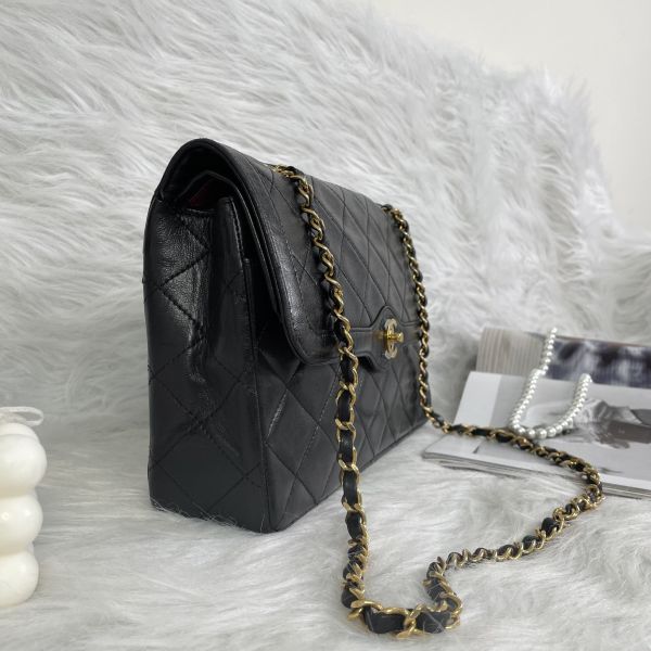 【85新】【12期0利率】CHANEL 巴黎限定鴛鴦扣CF 28CM 