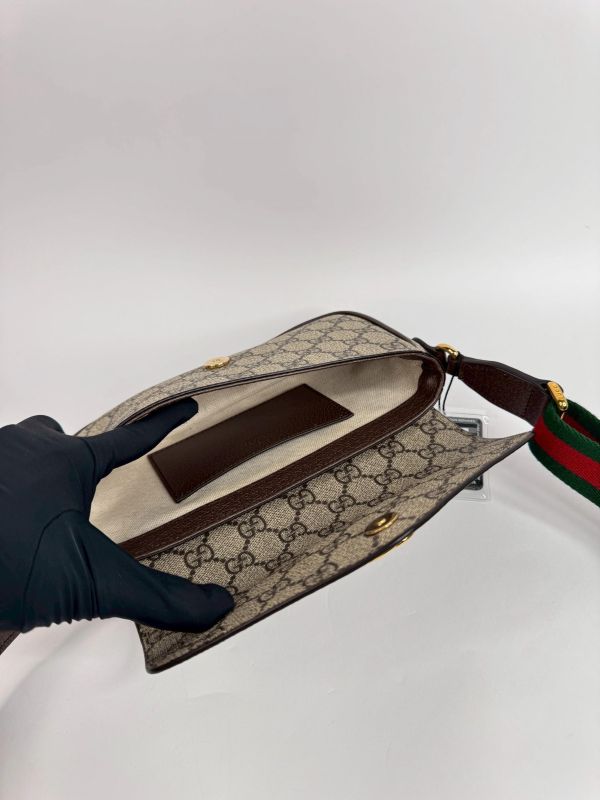 【閒置新品】GUCCI Ophidia 翻蓋斜背包 