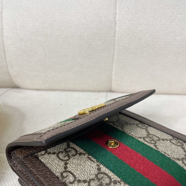 【12期0利率】【全新品】GUCCI OPHIDIA 扣式掀蓋錢包【現金價21000】 