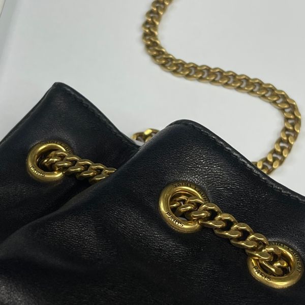 【12期0利率】YSL  Joe絎縫小羊皮迷你水桶袋【9成新】 