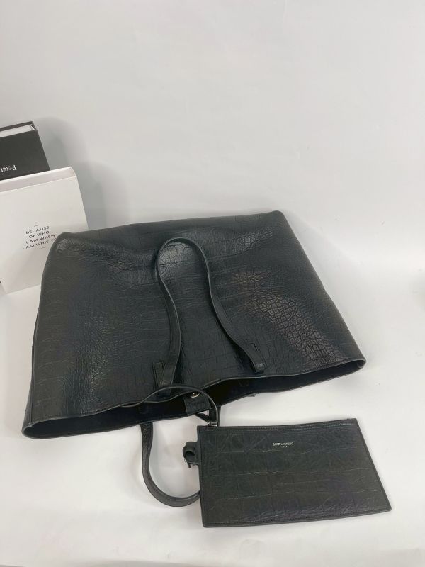 【分期0利率】YSL 鱷魚壓紋托特子母包【9成新】 