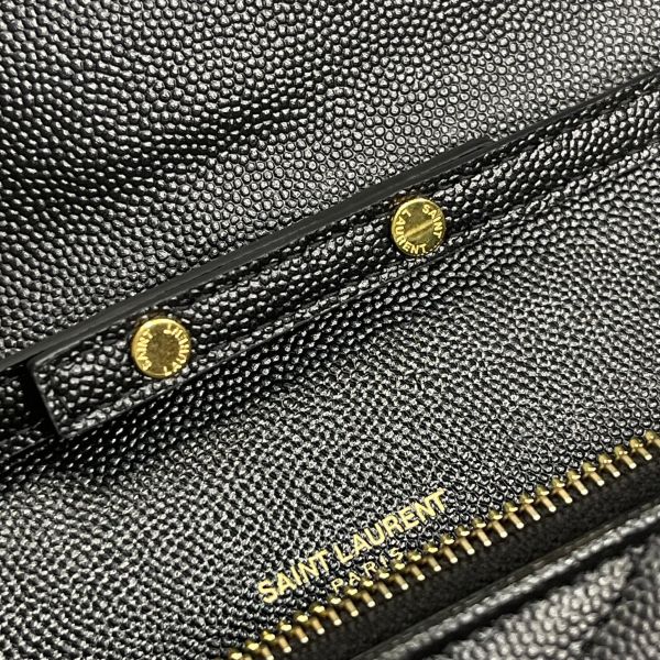 【12期0利率】YSL WOC 魚子醬鍊包 金扣22.5CM【英國購證】【99成新】 