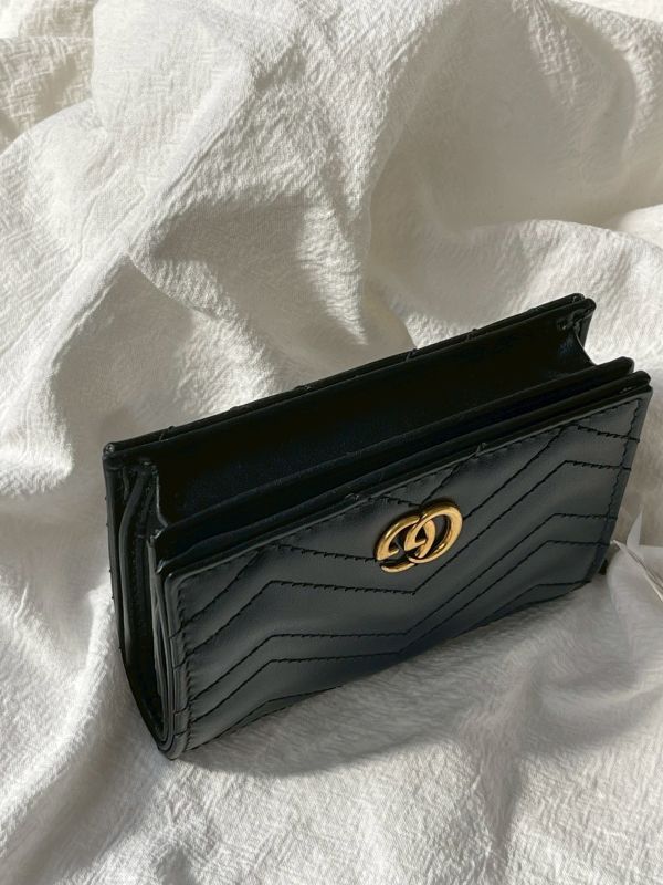 【分期0利率】GUCCI Marmont 愛心兩摺拉鍊零錢袋短夾【全新品】 