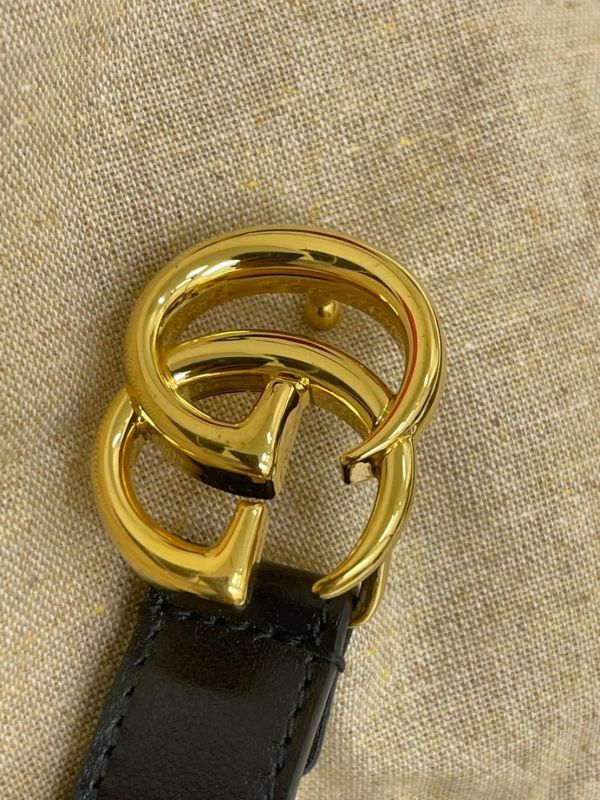 【95成新】GUCCI 雙G皮帶 2公分 