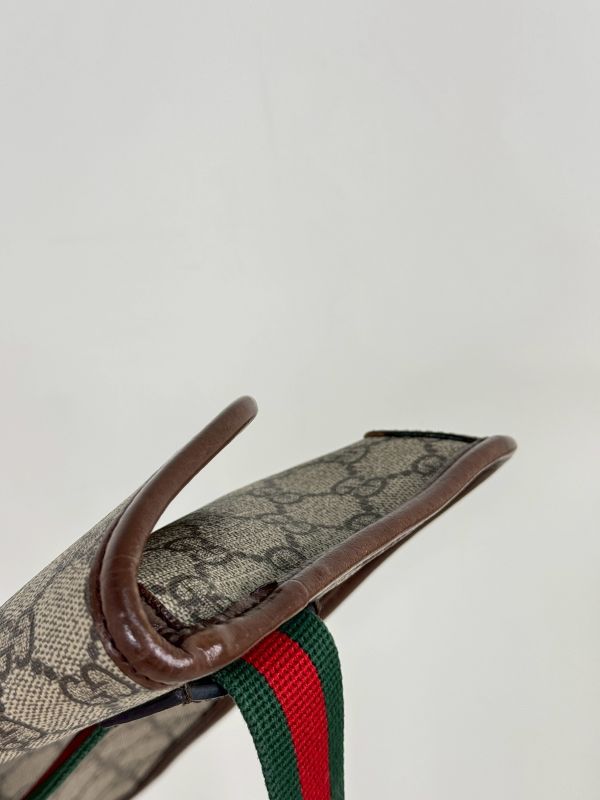 【直播加購只要1元】GUCCI Supreme虎頭胸包 【內裡泛黃】 
