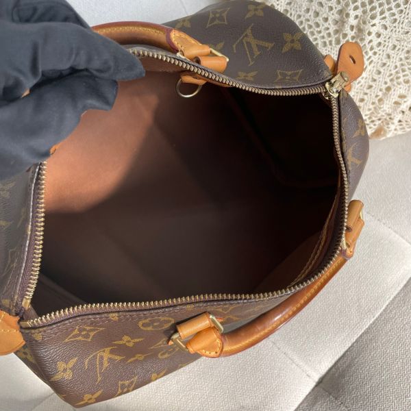 【12 期0利率】LV SPEEDY 30 經典Monogram手提波士頓包【9成新】 