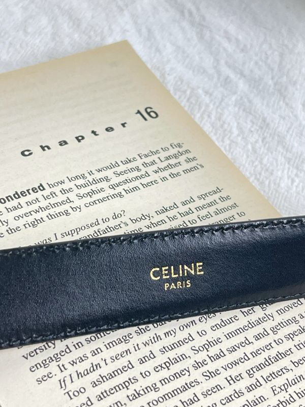 【分期0利率】CELINE 凱旋門皮帶 25MM【9成新】 