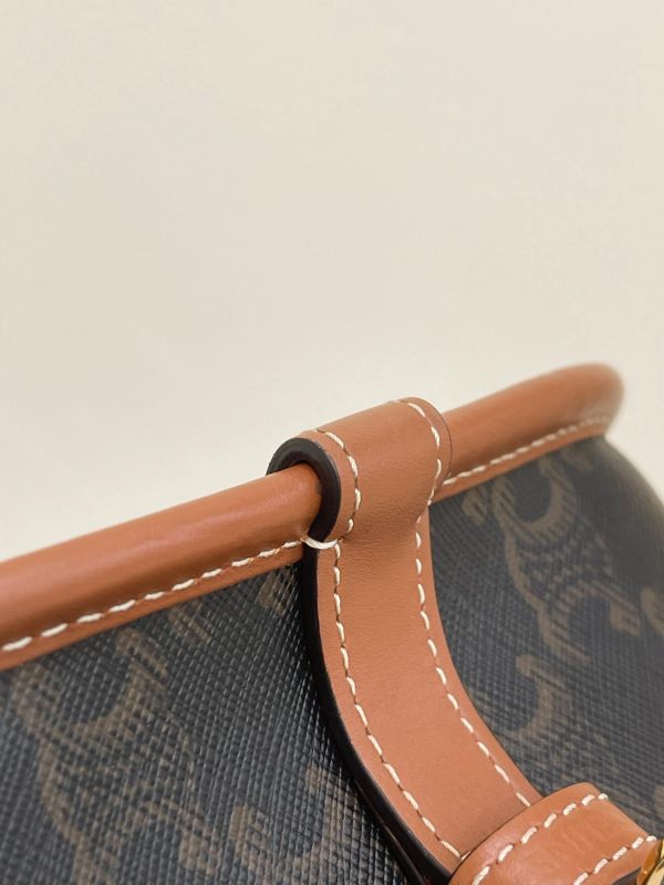 【95成新】CELINE Triomphe帆布中型Folco手袋 