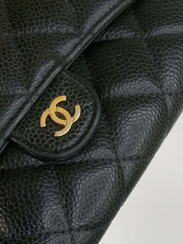 【分期0利率】CHANEL COCO 經典翻蓋長夾 黑金【9成新】 