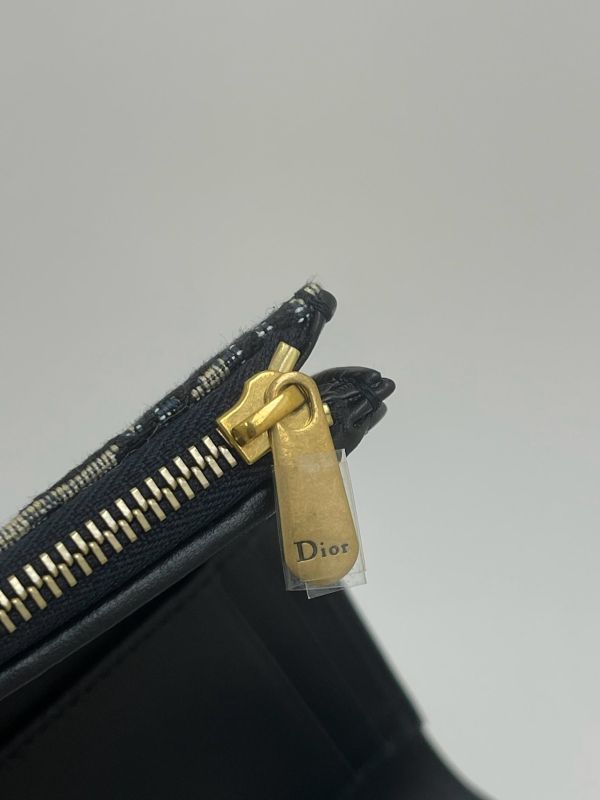 【閒置新品】DIOR SADDLE LOTUS 老花三折短夾 