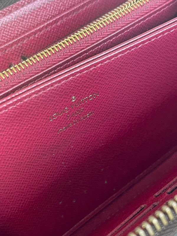 【85成新】LV ZIPPY Monmgram拉鏈長夾 紫紅色 