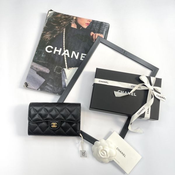 【12期0利率】CHANEL COCO魚子醬中夾  黑金【義大利購證】【全新品】 