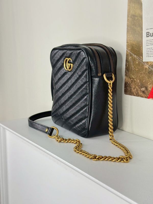 【分期0利率】GUCCI GGMarmont 雙層斜背包【9成新】 