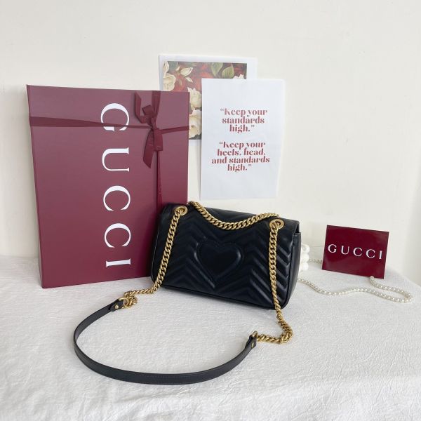 【12期0利率】GUCCI Marmont 小號肩背包【24年10月台灣購證】【99成新】 