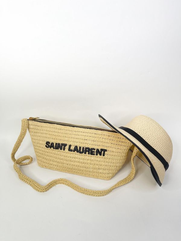 【95成新】YSL 拉菲草斜背包 