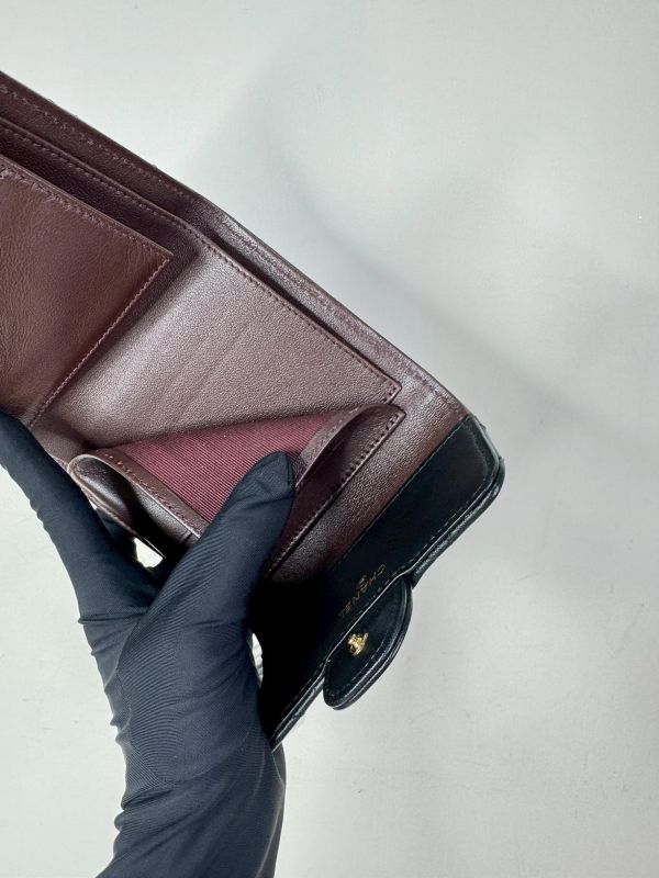 【99成新】CHANEL COCO 背面拉鍊三折短夾 