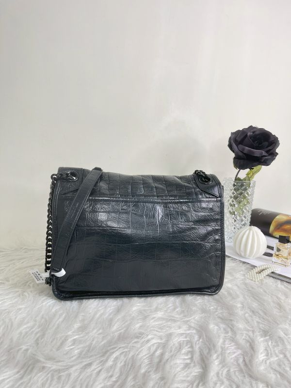 【分期0利率】YSL 鱷魚壓紋NIKI 中號【95成新】 