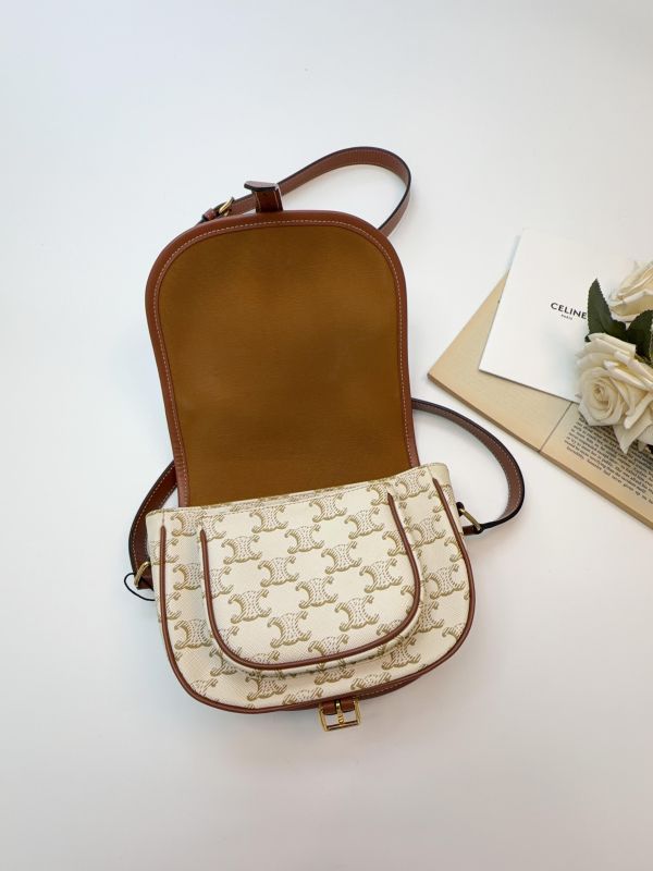【95成新】CELINE Triomphe帆布中型Folco手袋 