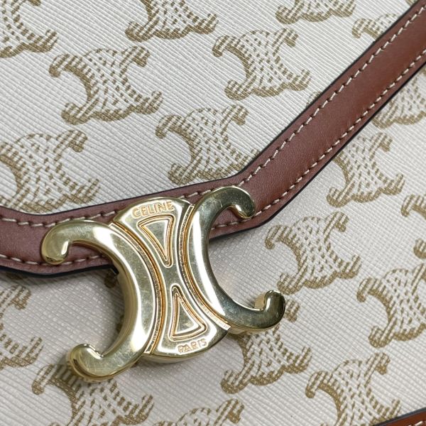 【12期0利率】CELINE 白老花 ENVELOPPE 手袋 【9.9成新】 