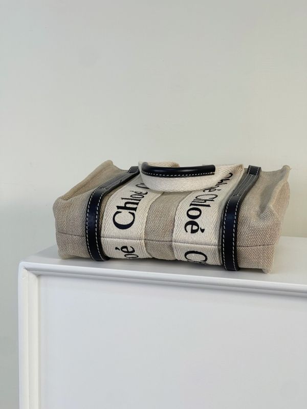 【12期0利率】CHLOE MINI WOODY 深藍【88成新】 