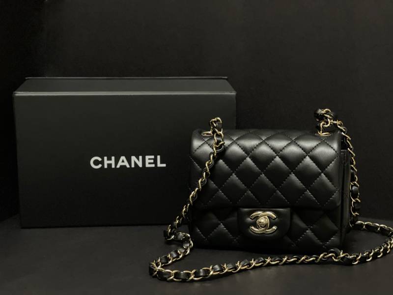 【分期0利率】Chanel 方胖子 淡金扣小羊皮 保卡版 