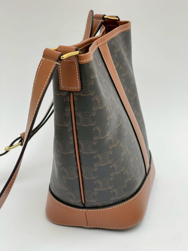 【95成新】CELINE TRIOMPHE老花小號水桶包 