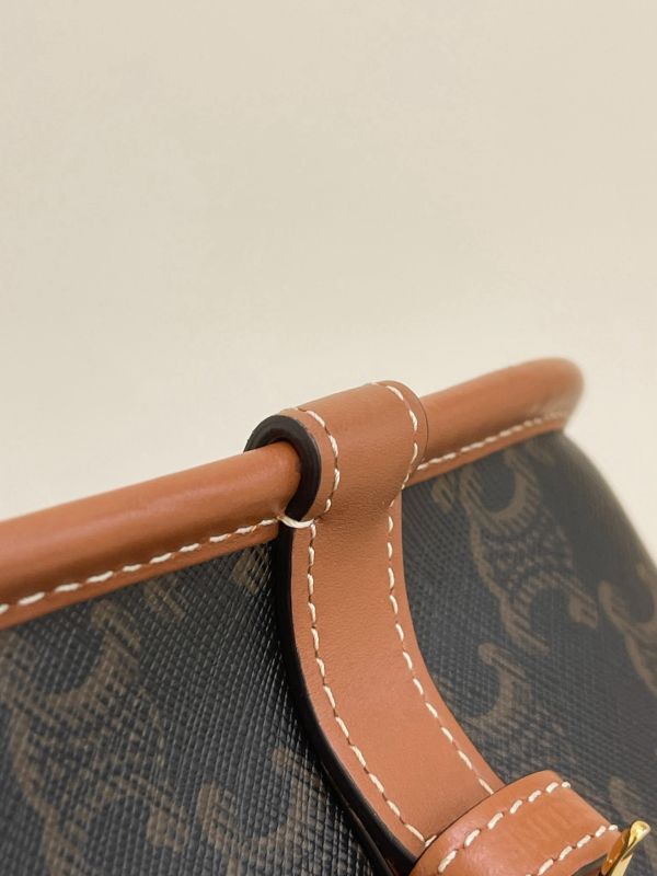 【95成新】CELINE Triomphe帆布中型Folco手袋 