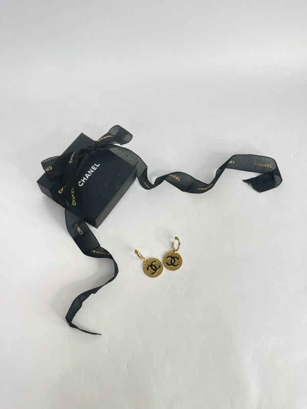 【99成新】CHANEL 22A金幣耳環 