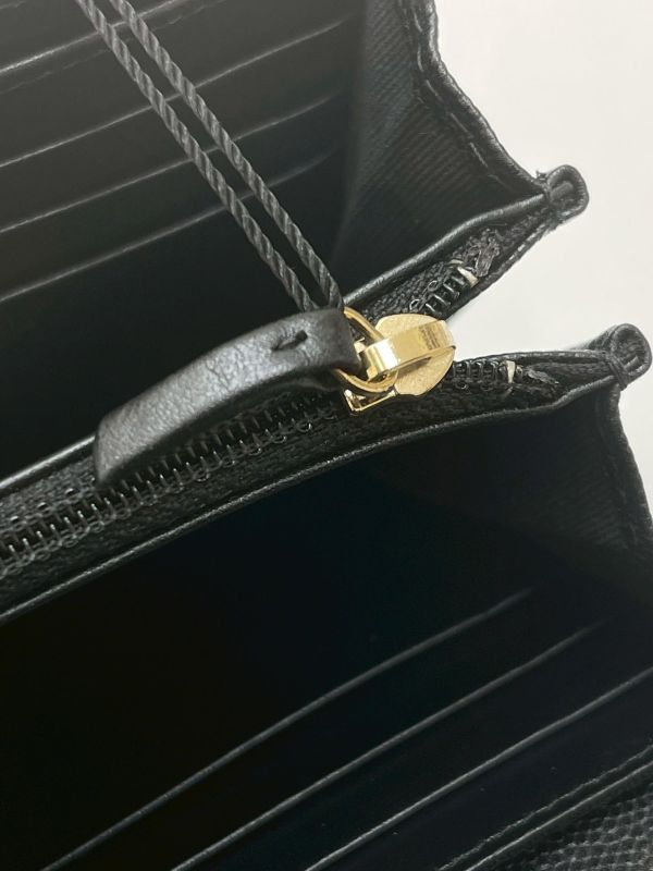 【95成新】CHANEL BOY 荔枝皮信封扣式長夾 