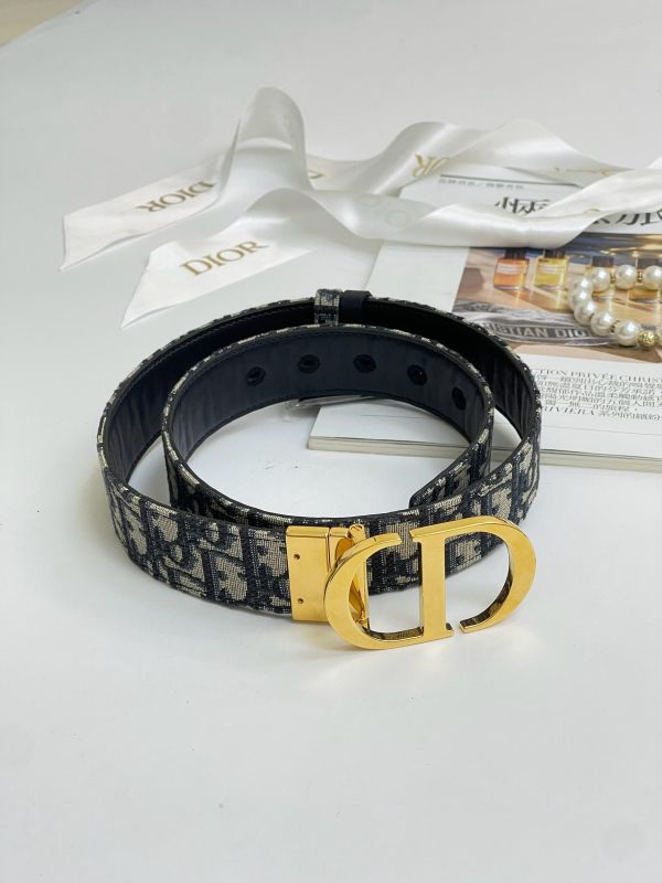 【95成新】DIOR 30 MONTAIGNE 雙面皮帶 3.5公分 