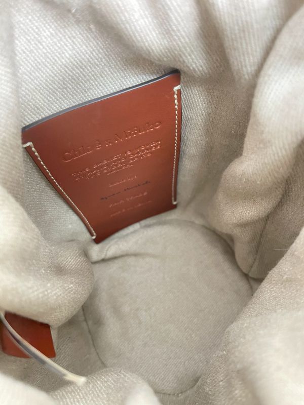 【95成新】Chloe 草編束口圓筒包 