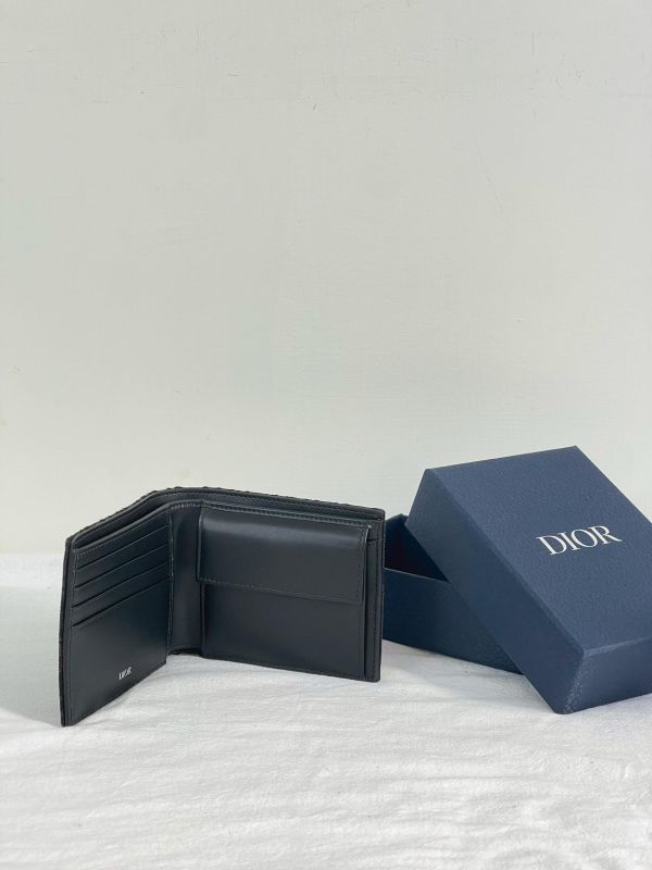 【全新品】DIOR OBLIQUE 對折零錢短夾 