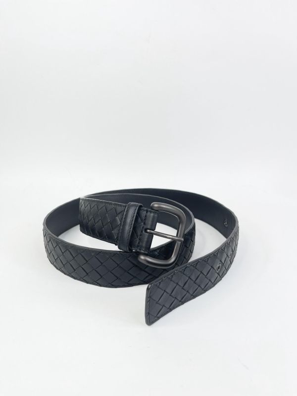 【9成新】BV細編織4CM圓頭皮帶 