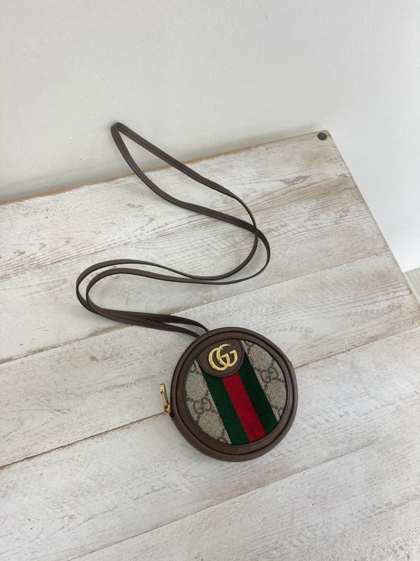 【95成新】GUCCI OPHIDIA 迷你圓餅零錢包 