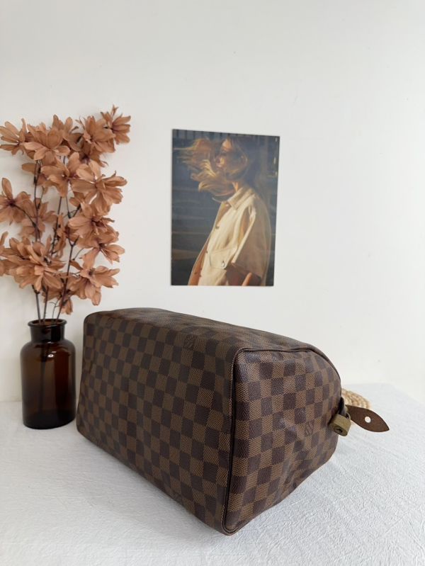 【12期0利率】LV SPEEDY 30  棋盤格無背帶款【9成新】 