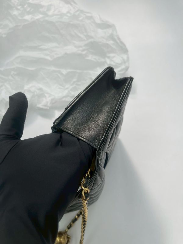 【95成新】CHANEL 羊皮金球 WOC 