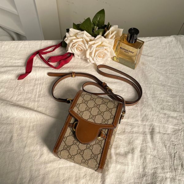 【12期0利率】Gucci 馬銜扣 1955 手機包【9成新】 