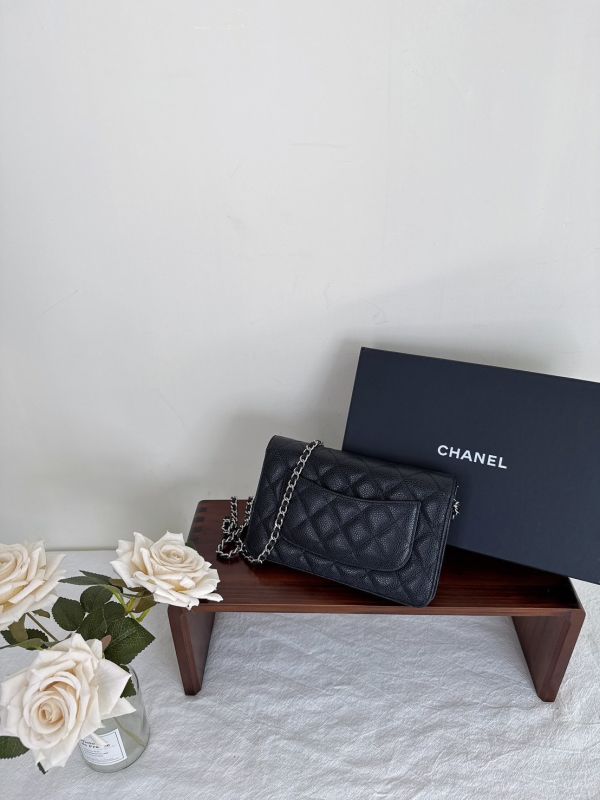 【分期0利率】CHANEL 魚子醬 WOC 黑銀 【95成新】 