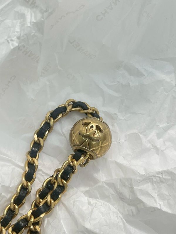 【95成新】CHANEL 羊皮金球 WOC 