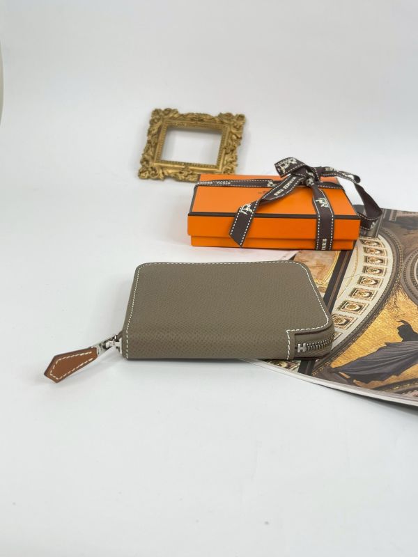 【分期0利率】HERMES 絲巾短夾  大象灰【99新】 