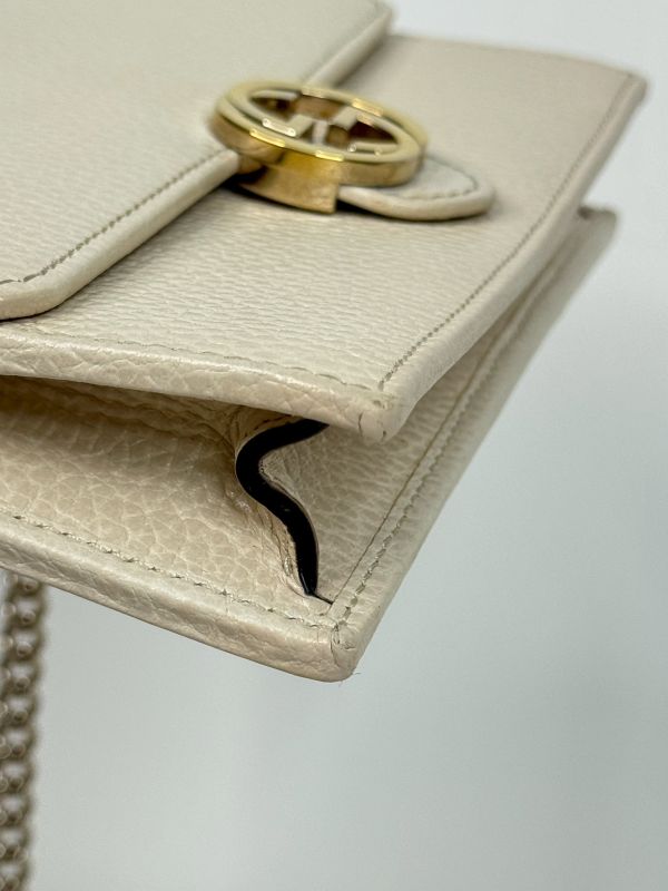 【85成新】GUCCI 荔枝皮雙G WOC 