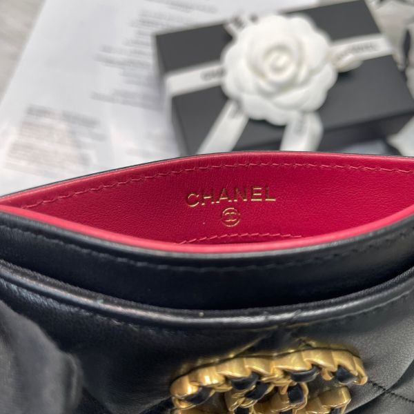 【12期0利率】CHANEL 19卡包 黑金【95成新】 