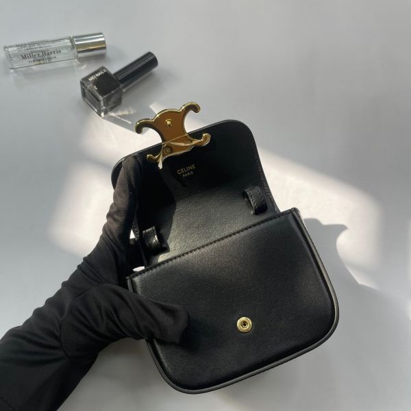 【12期0利率】CELINE CLAUDE亮澤牛皮革迷你手袋 【99成新】 