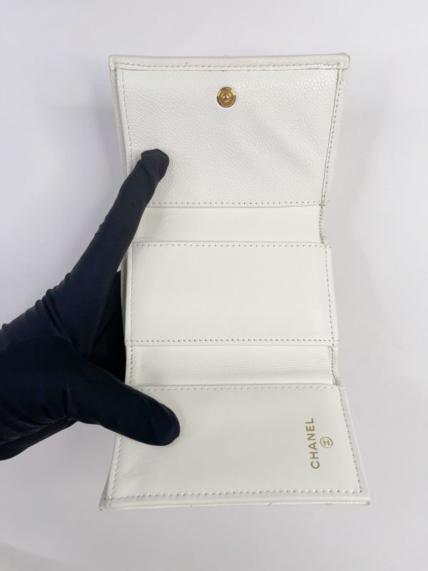 【9成新】CHANEL 24C  BOY 迷你三折雙層短夾 