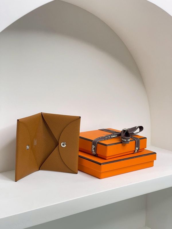 【95成新】Hermes Calvi 對開單層卡片套 