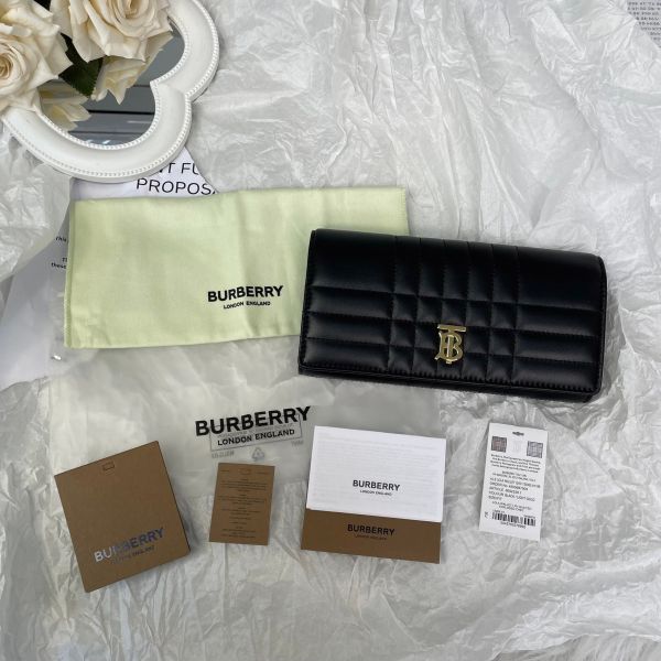 【12期0利率】【全新品】BURBERRY Lola   縫衍羊皮長夾【現金價17600】 